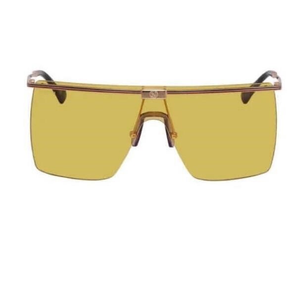 New Authentic GG1096S 003 Sunglasses by Gucci™ Shield, Material: Metal, Rimless. - Picture 8 of 13